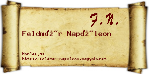 Feldmár Napóleon névjegykártya